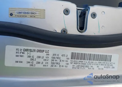 2011 Jeep Patriot Sport z USA, uszkodzony, nr VIN 1J4NF1GB4BD196631